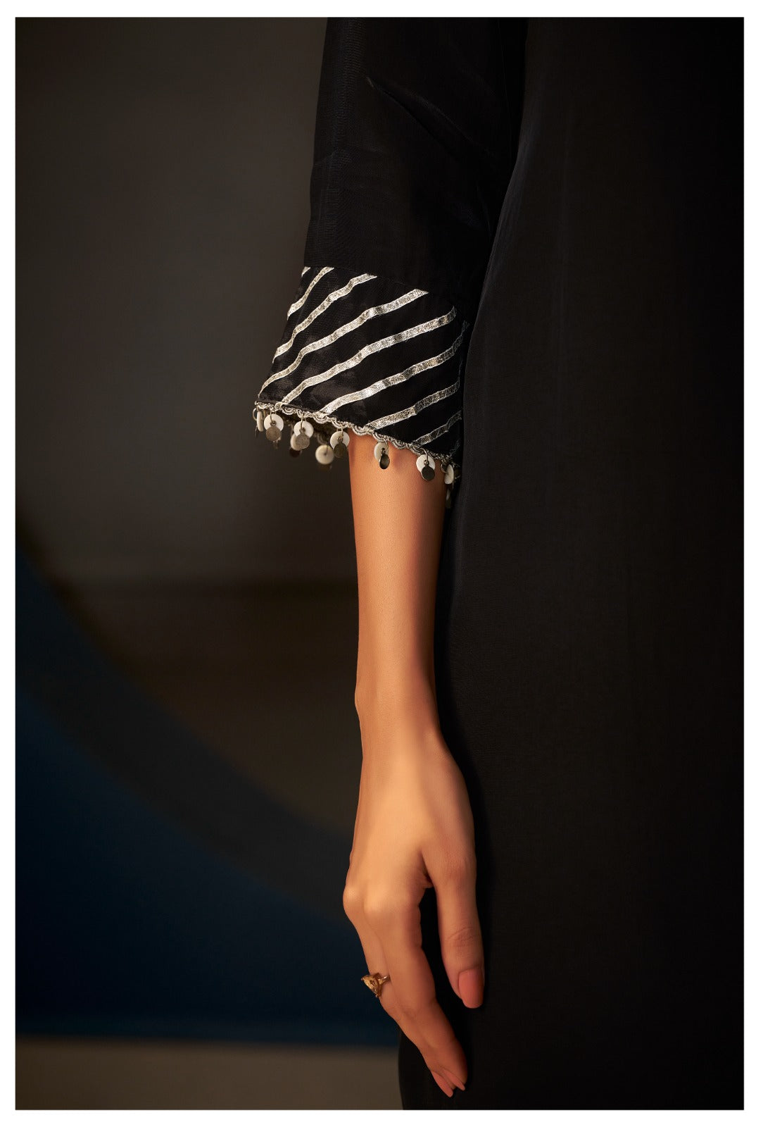 Black crystal dress