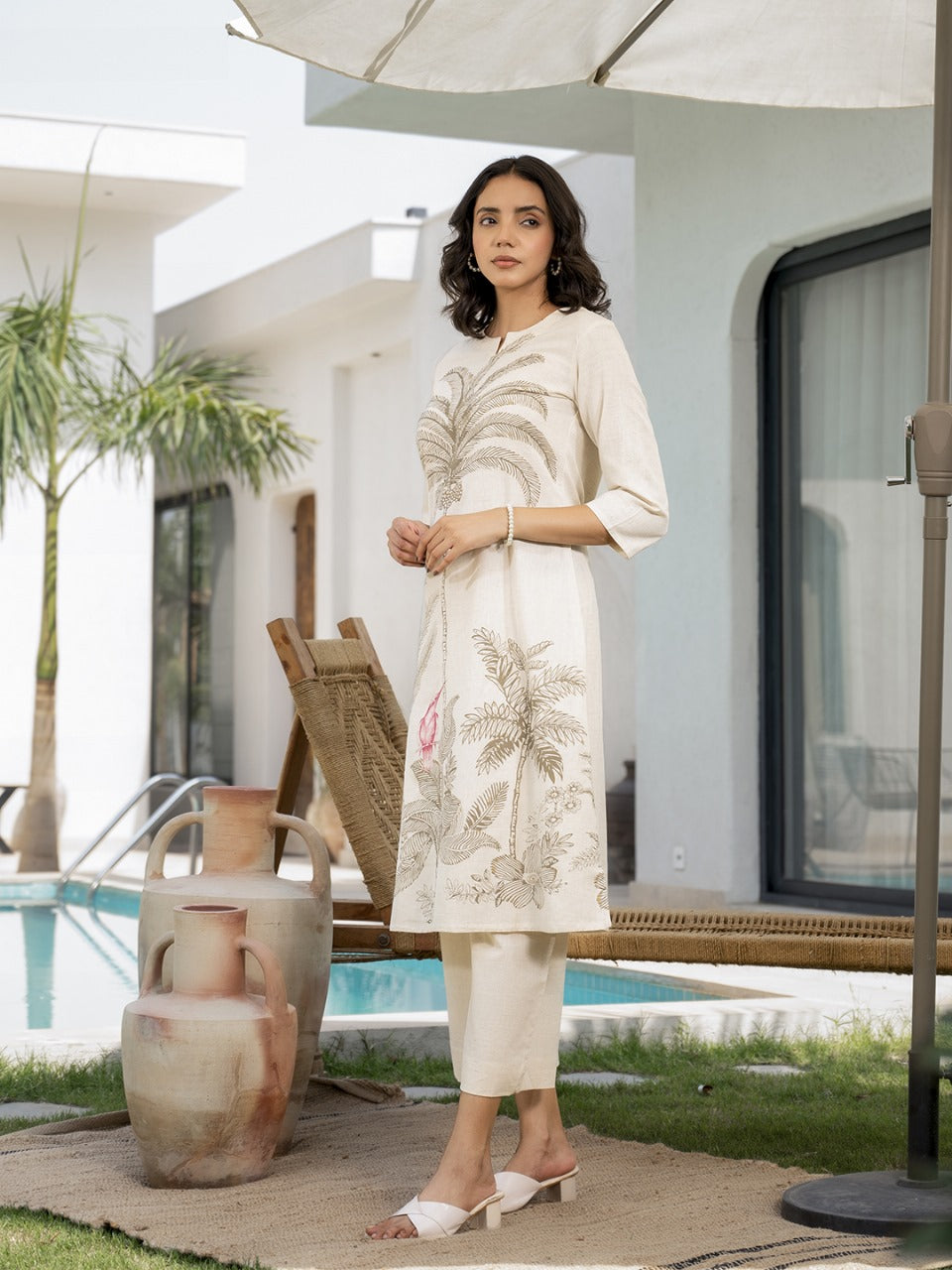 Blossom Charm Cotton Kurta Set