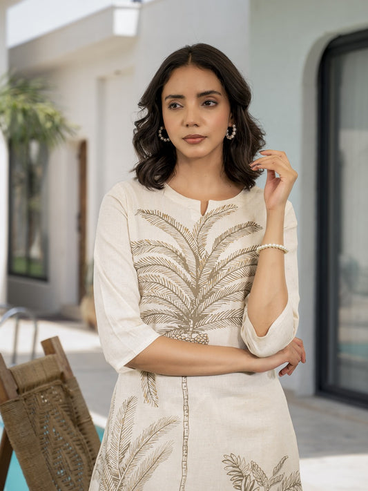 Blossom Charm Cotton Kurta Set