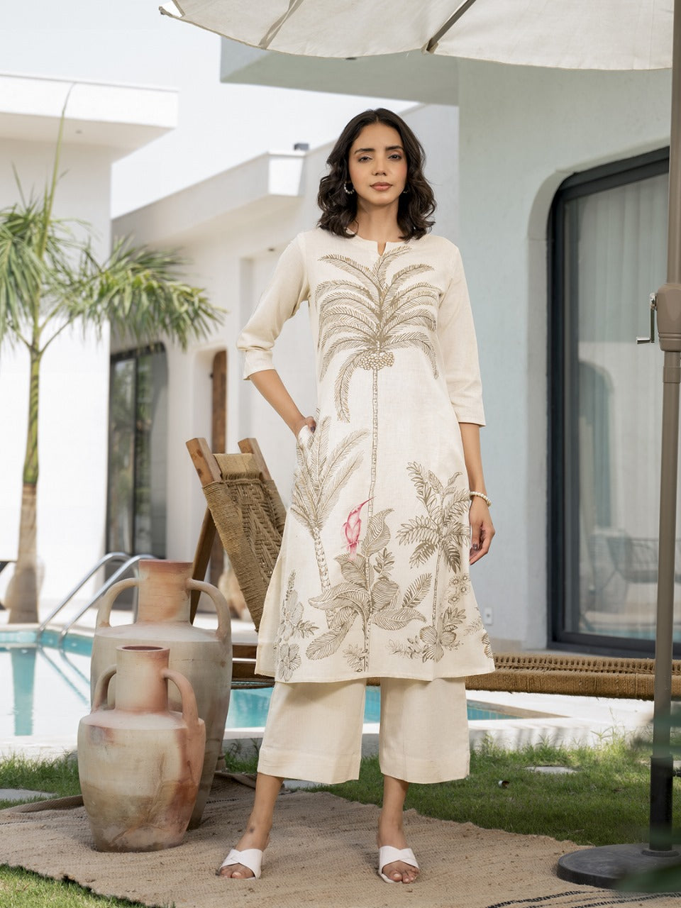 Blossom Charm Cotton Kurta Set