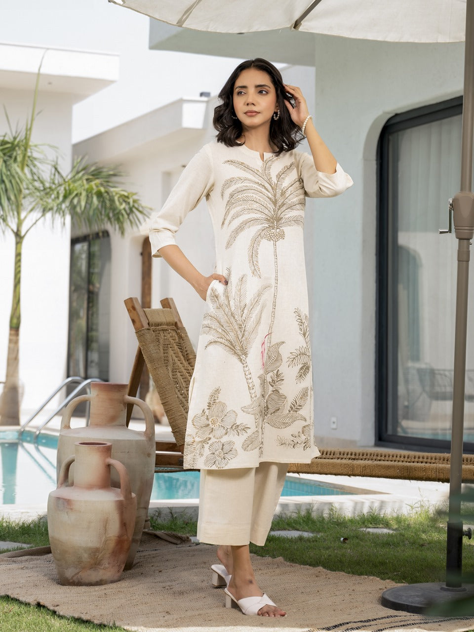 Blossom Charm Cotton Kurta Set