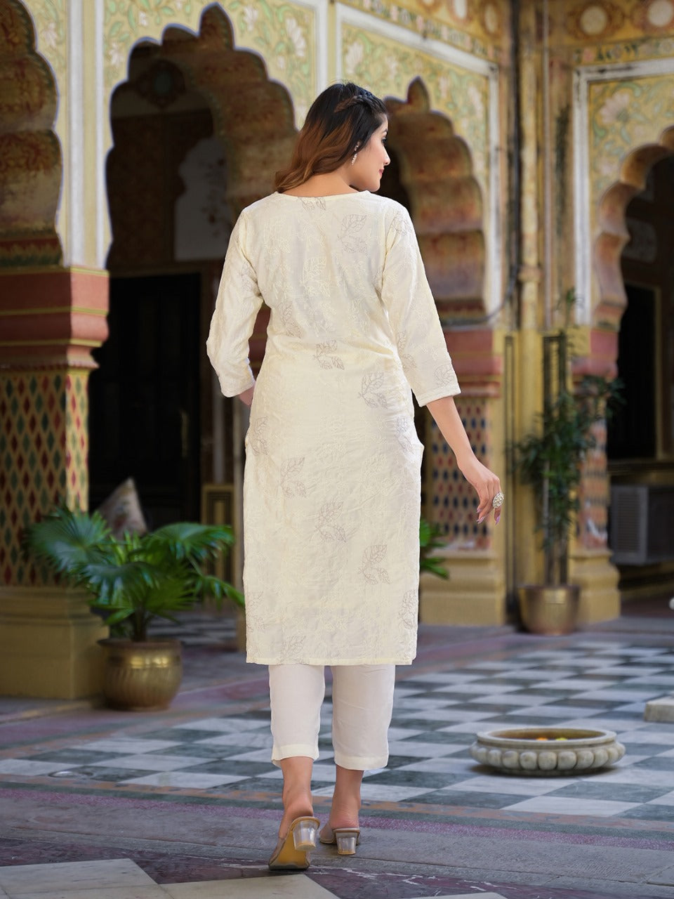 Pearl Blossom white suit set