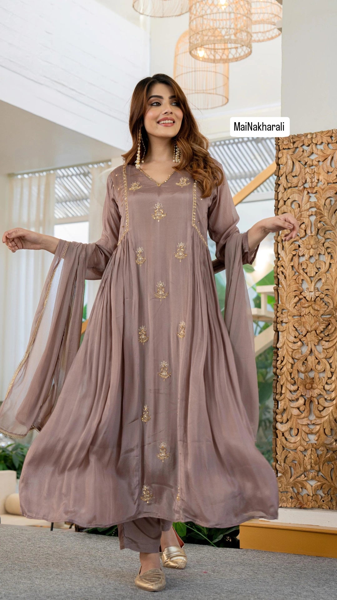 Crystal Red & Rose Gold Dress