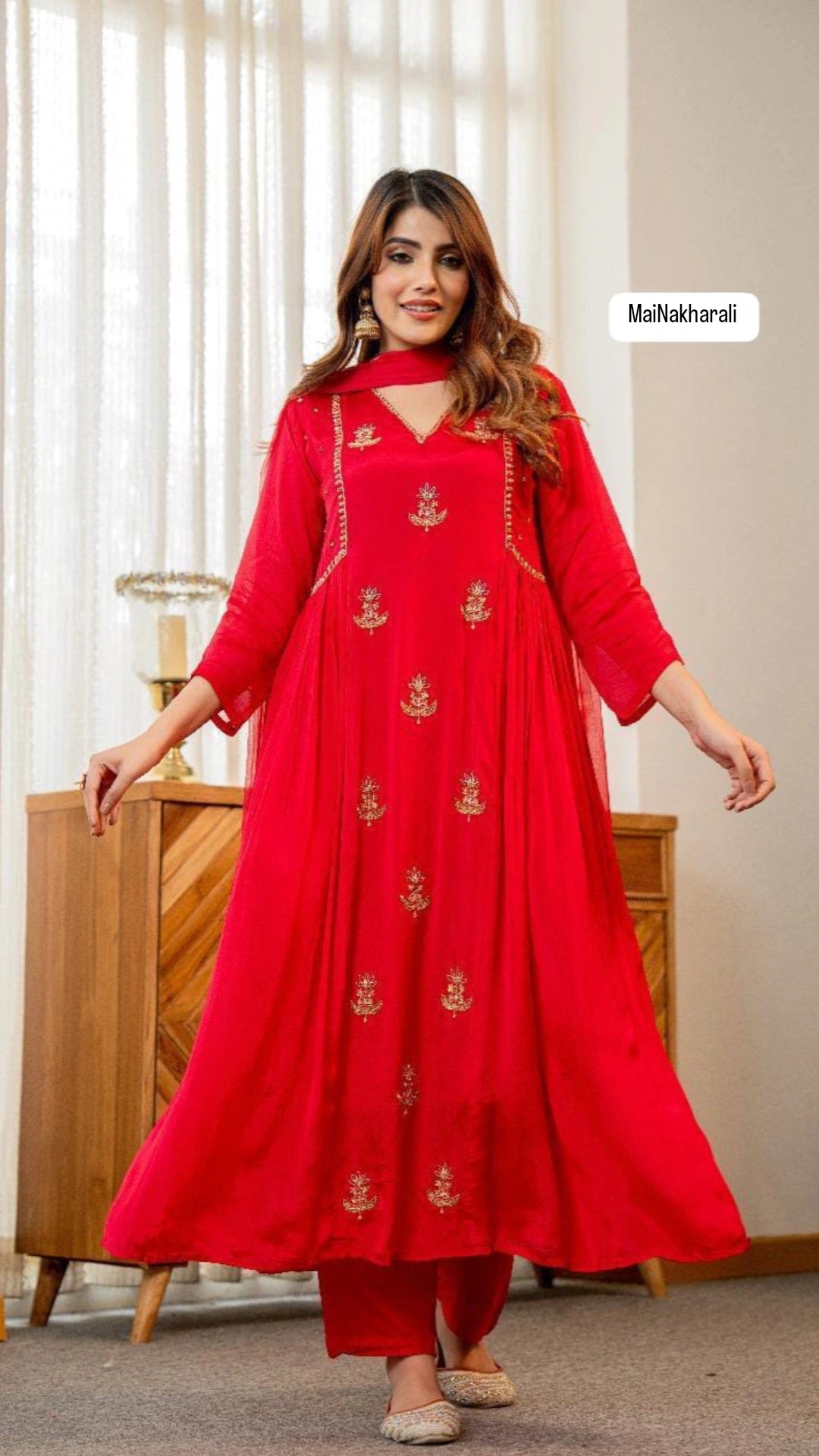Crystal Red & Rose Gold Dress