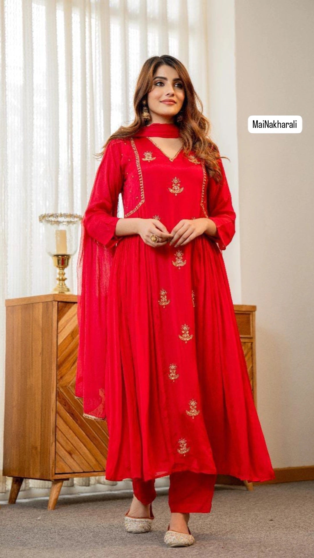 Crystal Red & Rose Gold Dress