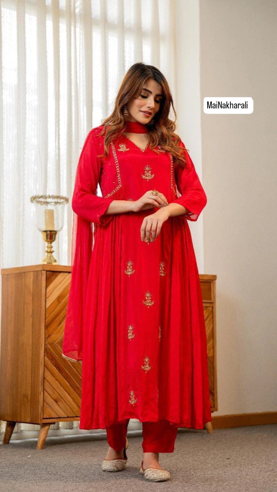Crystal Red & Rose Gold Dress