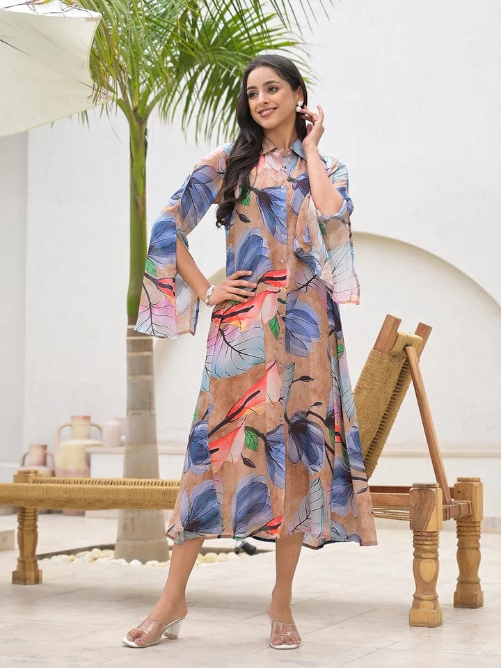 Bloom A-Line Midi Dress