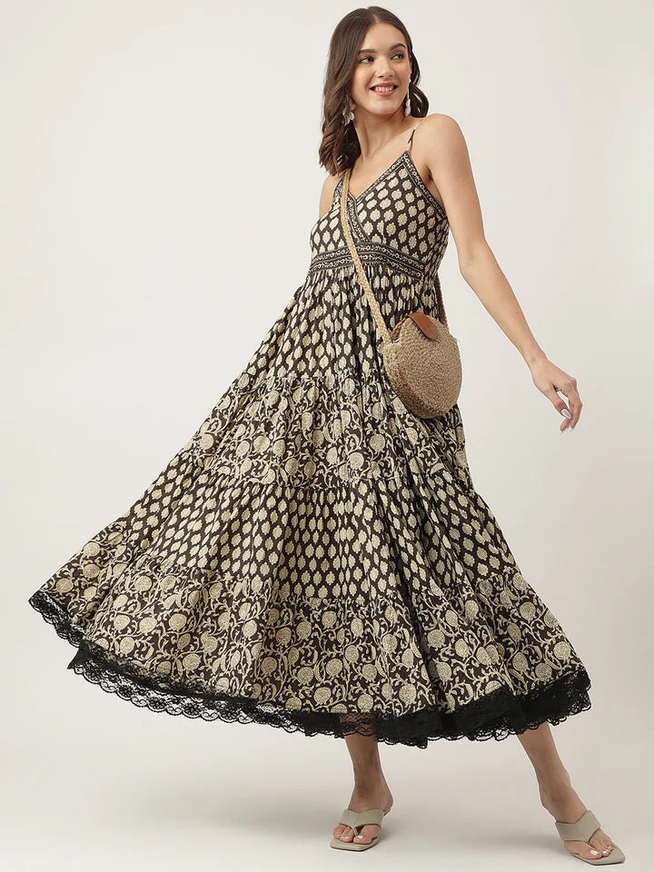 Graceful Charm Cotton Midi Dress