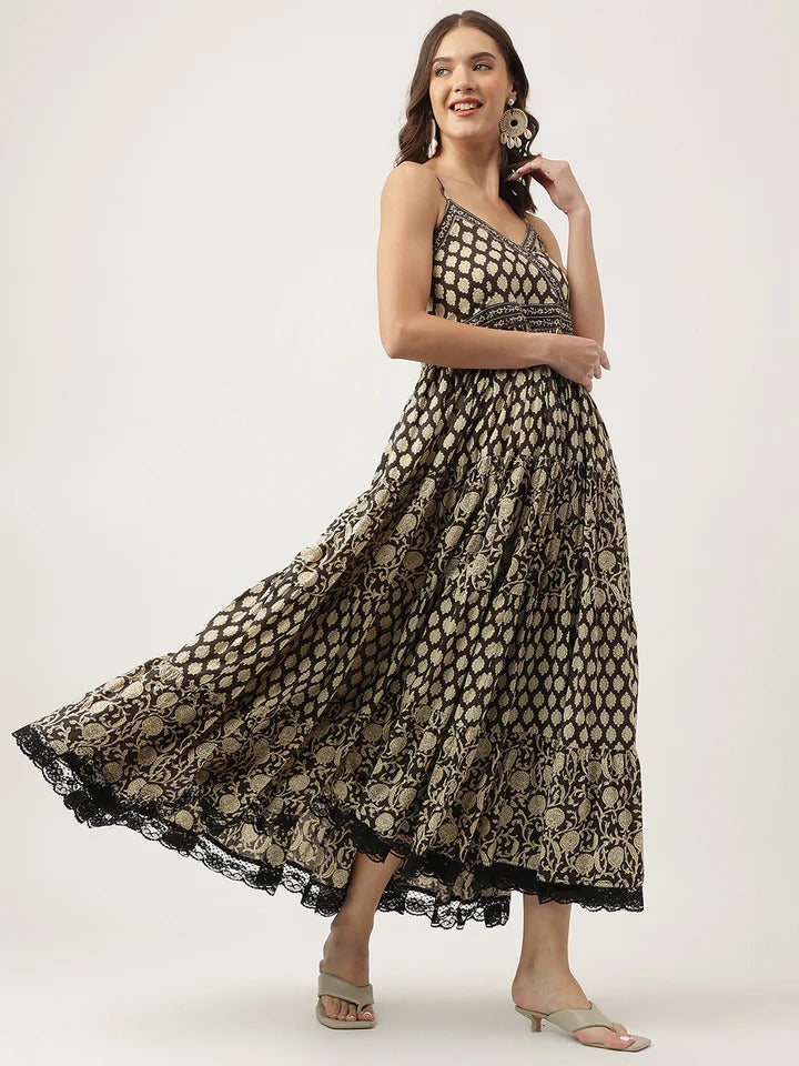 Graceful Charm Cotton Midi Dress
