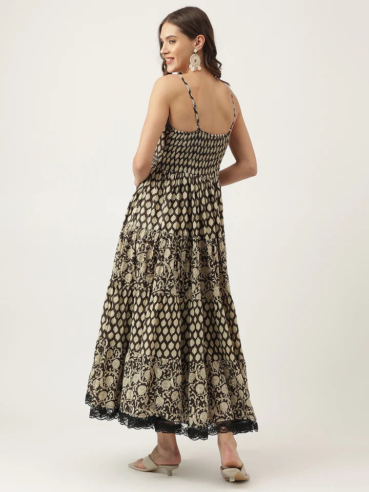 Graceful Charm Cotton Midi Dress