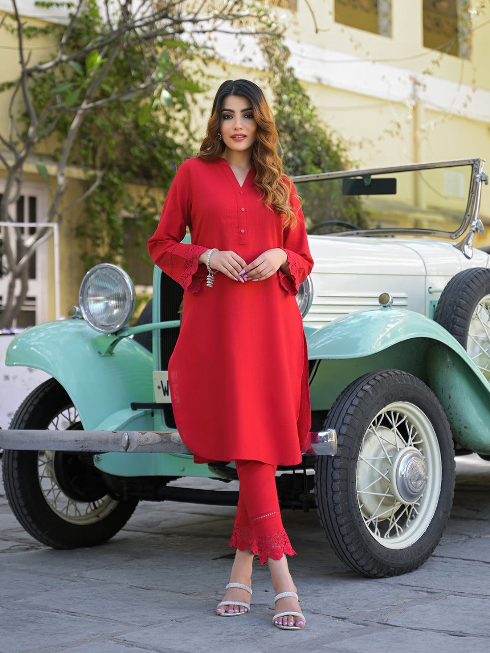 Scarlet Elegance Cotton Cord Set