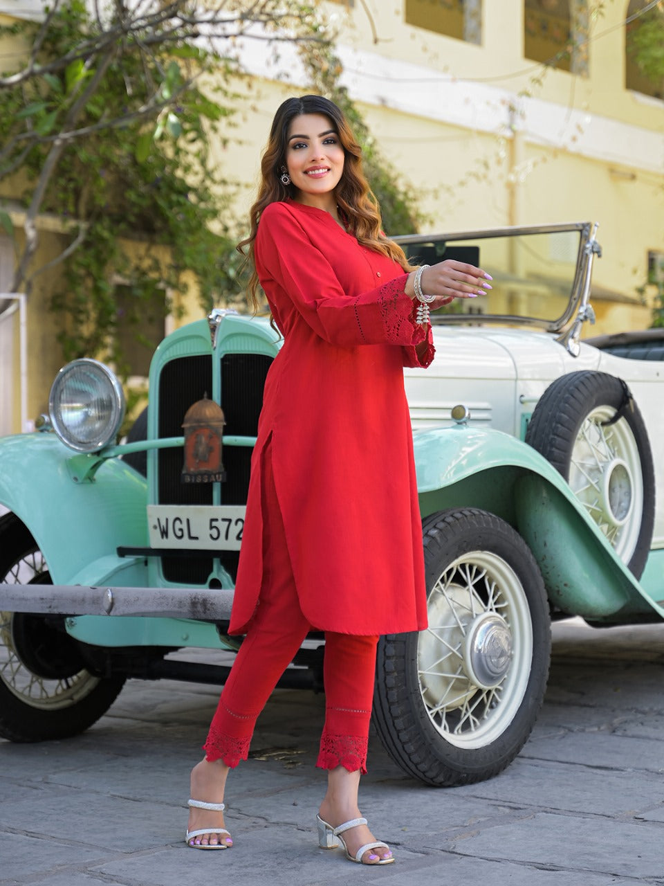Scarlet Elegance Cotton Cord Set