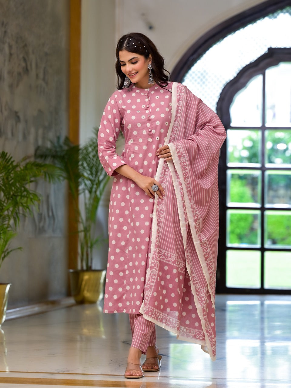 Blossom Grace Cotton Kurta Set