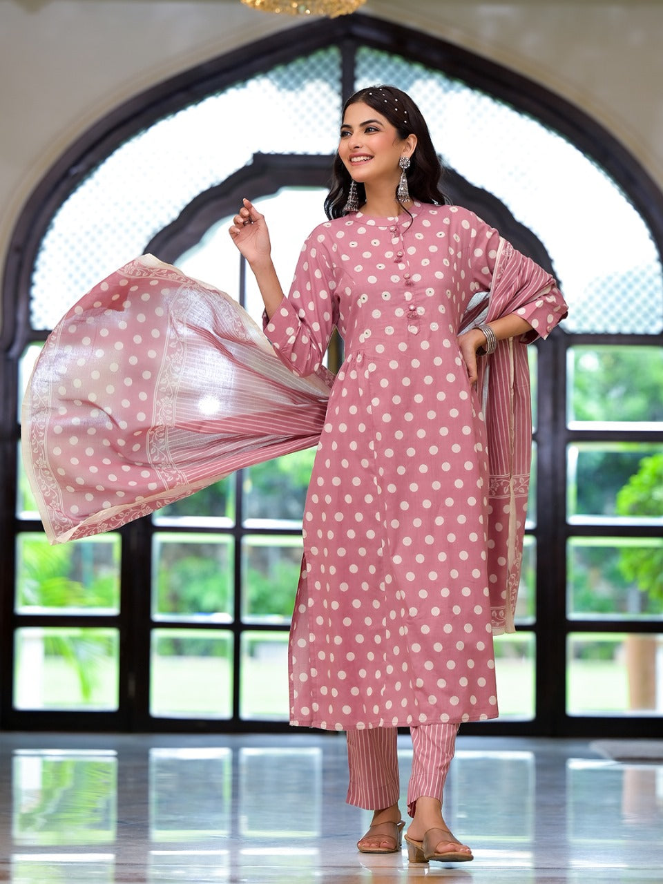 Blossom Grace Cotton Kurta Set
