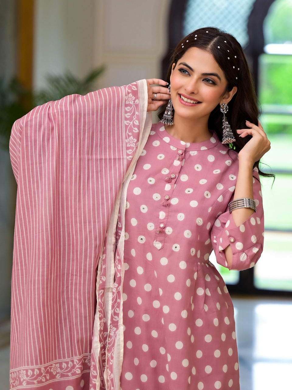 Blossom Grace Cotton Kurta Set