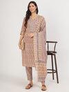 Peach Blossom Cotton Kurta Set