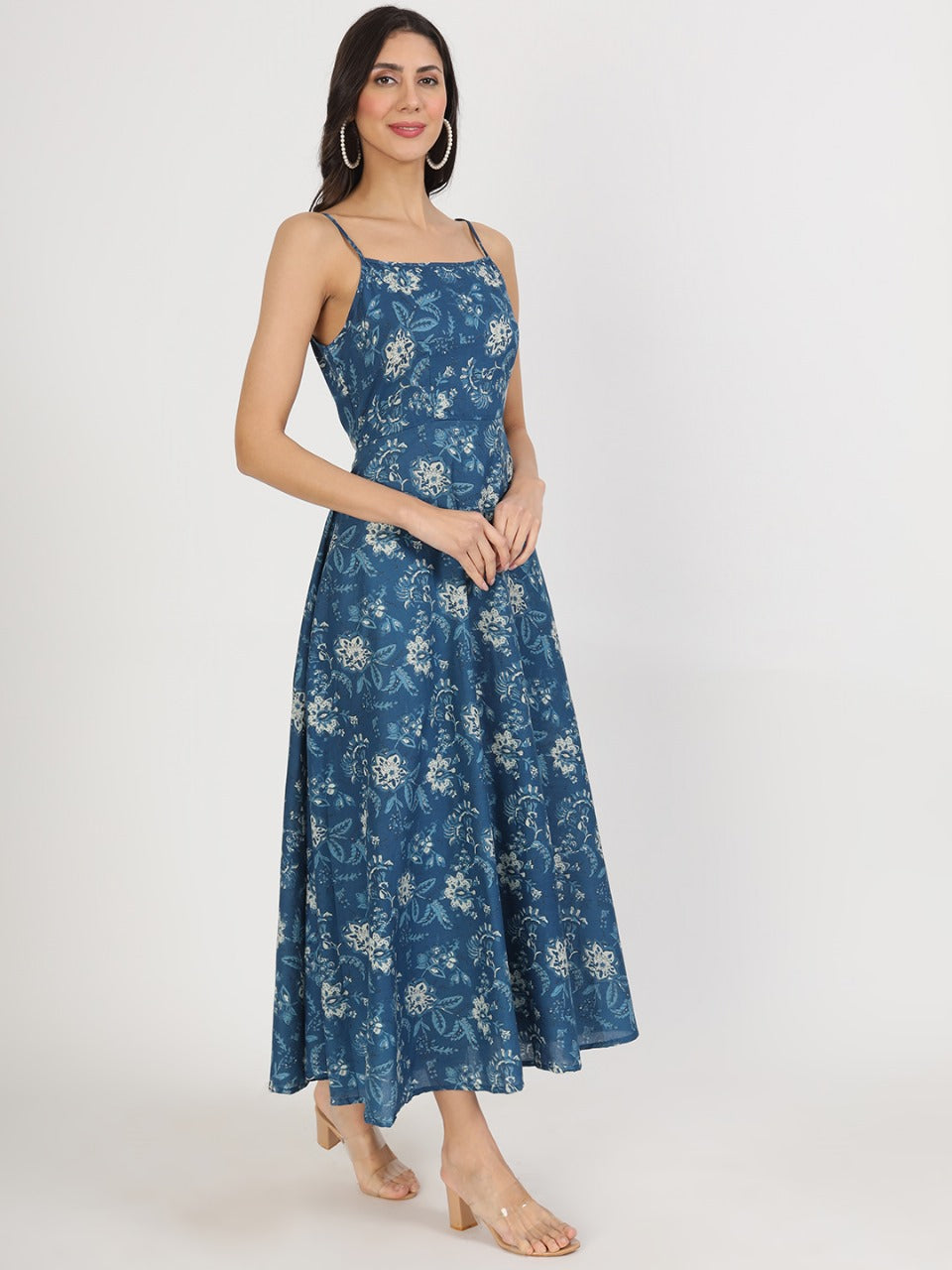 Indigo Charm Fit & Flare Dress