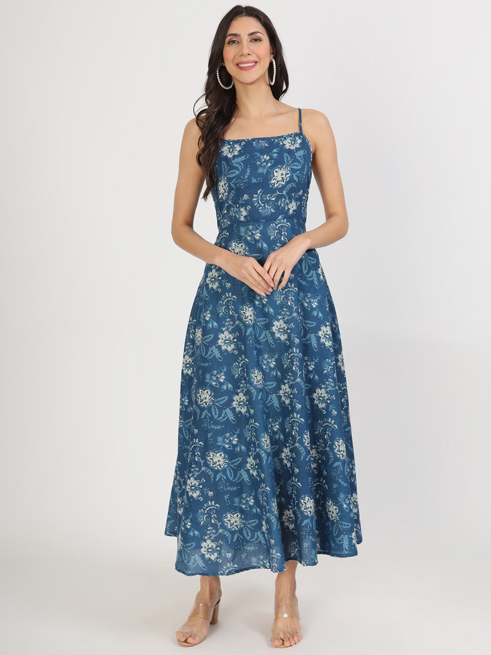 Indigo Charm Fit & Flare Dress