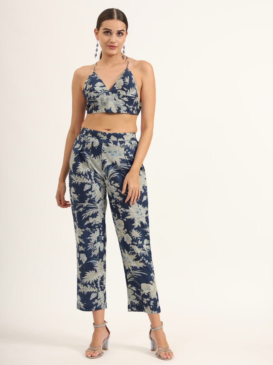 Midnight Breeze Printed Cotton Cord-Set