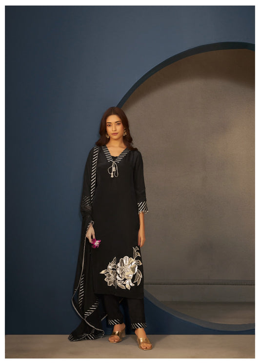 Black crystal dress