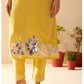 Yellow Cryslal Crape dress