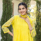 LEMON EMBRELED DRESS