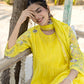 LEMON EMBRELED DRESS